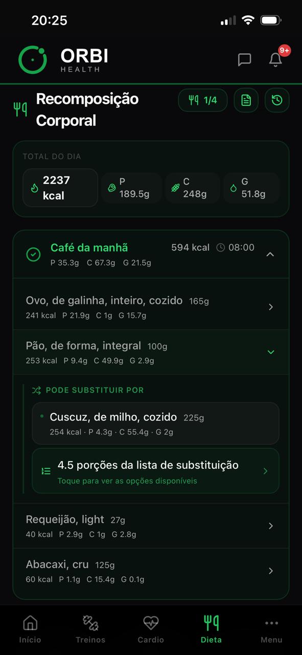 Dieta com substituição